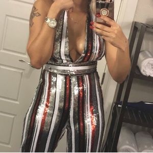 Multicolor Sequin Jumpsuit